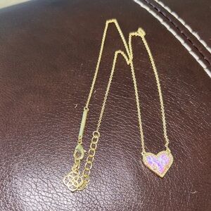 Kendra Scott Gold Heart Pendant opal gold necklace for the Necklace